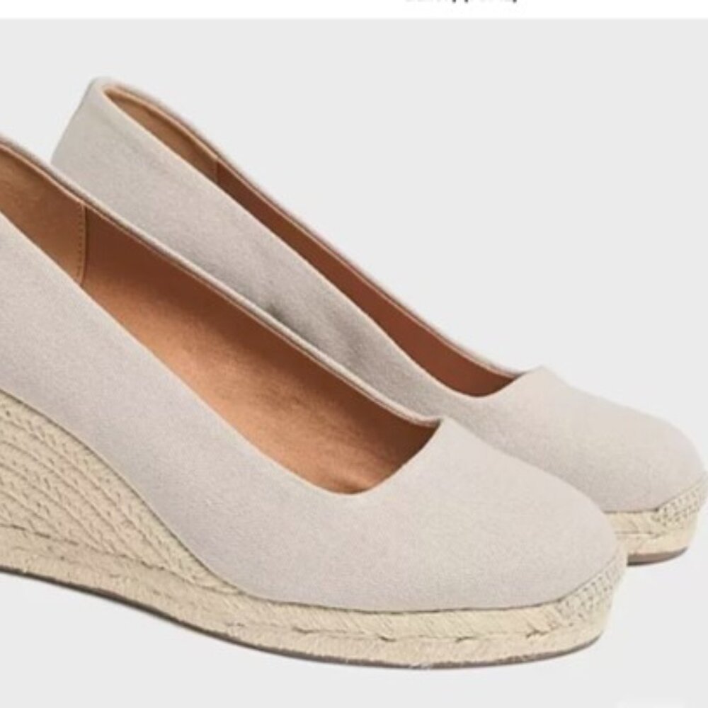 J.Crew Seville Canvas Espadrille Wedges